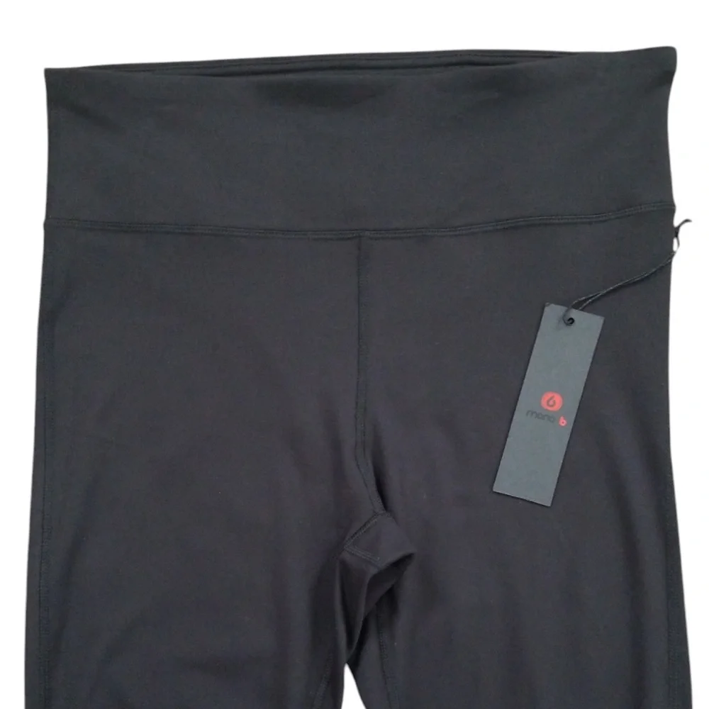 Mono B Women's Black Shredded‎ Knee Laser Cut High Waist Leggings Size XL NEW - Picture 7 of 15